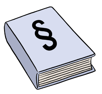 Ein Buch mit einem Paragraph-Zeichen