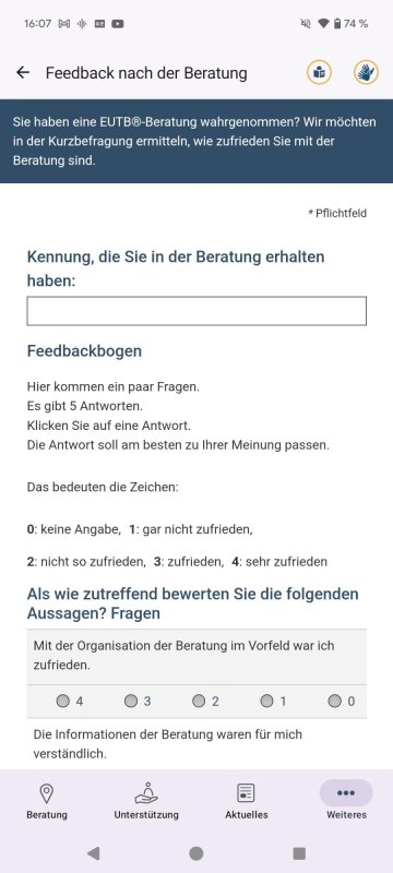 Screenshot der App "Teilhabeberatung"