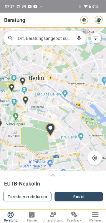 Screenshot der App "Teilhabeberatung"