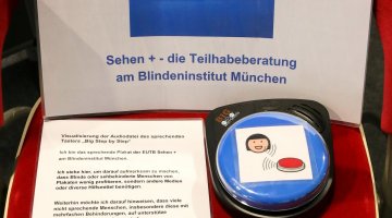 Poster EUTB® Angebot Blindeninstitut München auf Schulungsveranstaltung