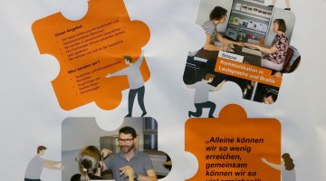 Poster EUTB® Angebot für taubblinde und hörsehbehinderte Menschen NRW auf Schulungsveranstaltung
