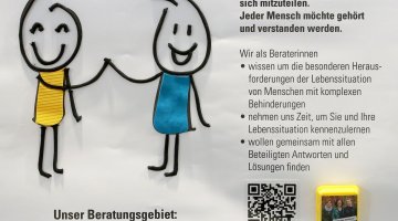 Poster EUTB® Angebot Sehen Plus Würzburg auf Schulungsveranstaltung