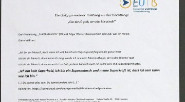 Poster EUTB® Angebot Verden auf Schulungsveranstaltung