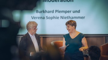 Moderationsduo Herr Plemper und Frau Niethammer