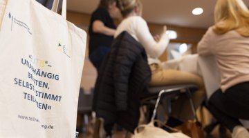 Jutebeutel mit Slogan