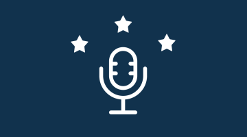 Mikrofon umgeben von Sternen 